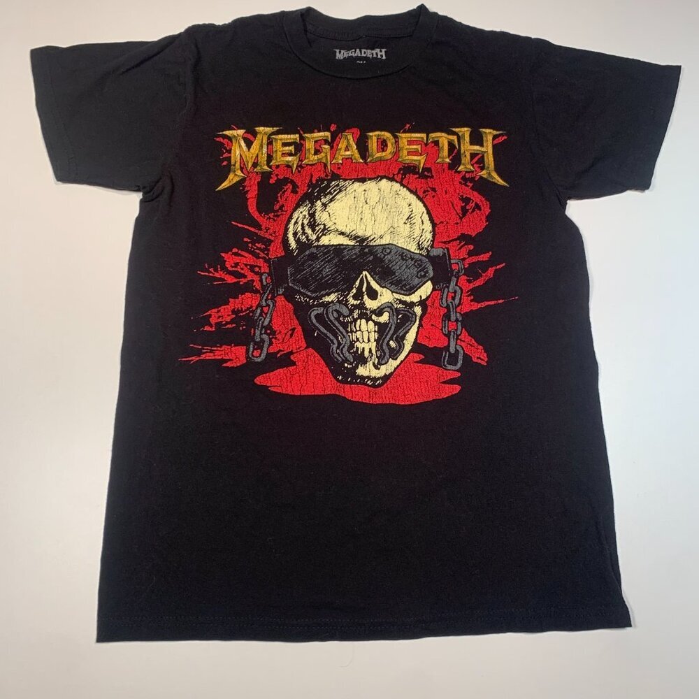 Megadeth Band T-Shirt Small Black Graphic Skull Metal Rock Tee Licensed Merch - Picture 2 of 7